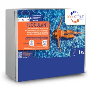 floculant piscine POOLSTYLE 1 kg – pastilles pour filtre à sable