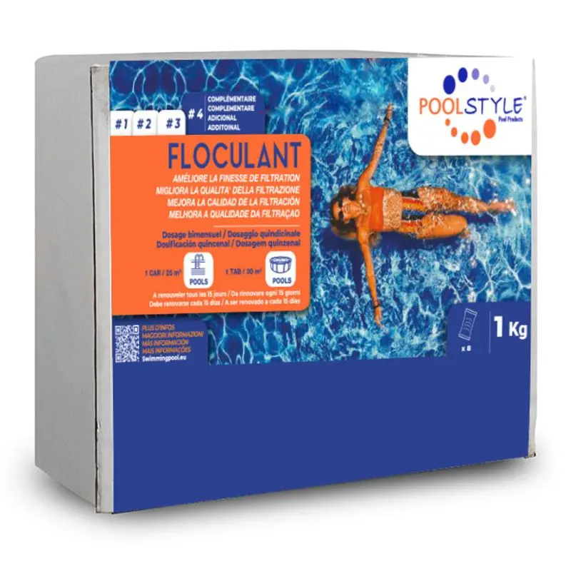 floculant piscine POOLSTYLE 1 kg – pastilles pour filtre à sable