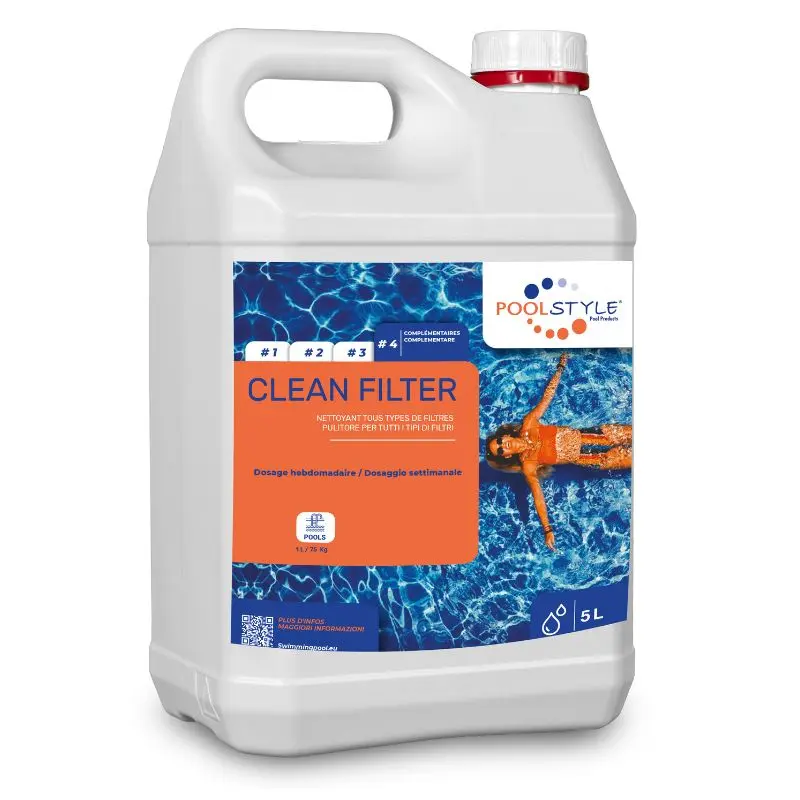 nettoyant filtre piscine POOLSTYLE 5L – détartrant sable ou cartouche