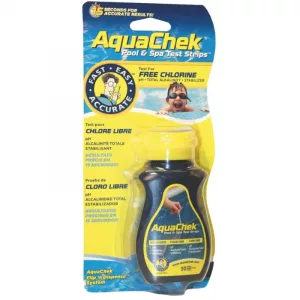 Testeur Aquachek Jaune 4 en 1 – Analyse chlore, pH, TAC et stabilisant