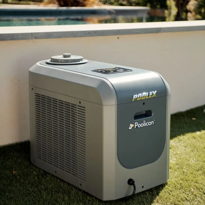 Poolican installé près d’une piscine