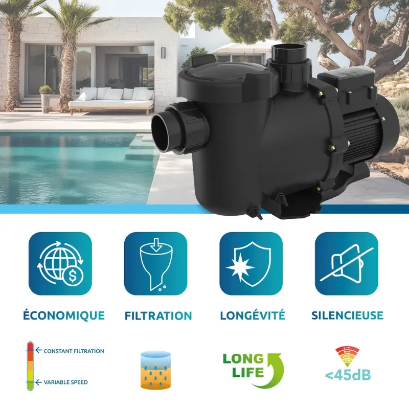Avantages Pompe filtration Poolex Onduline