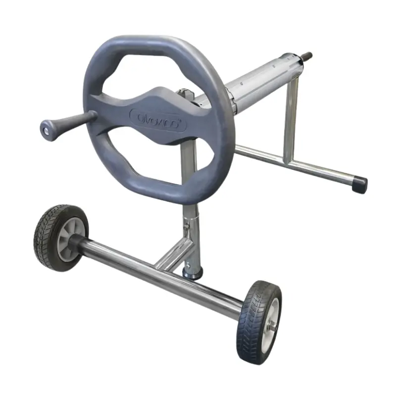 Enrouleur Kokido THOR Deluxe inox sur roues avec grand volant ergonomique