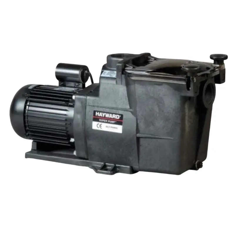 Pompe de filtration piscine Hayward Superpump mono IE2 avec préfiltre et couvercle transparent