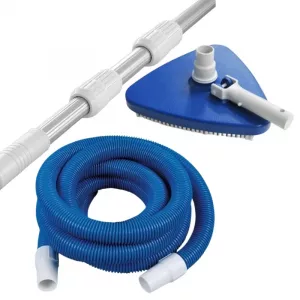 Pack Aspiration Fond Piscine Ø38 — Tuyau 15 m Pack aspiration fond piscine Ø38 tuyau 15 m avec aspirateur triangle et manche télescopique 3,60 m