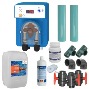 Pack Régulation pH Automatique — Kit by-pass Ø50 inclus pack régulation pH automatique piscine STAR pH LED by-pass Ø50