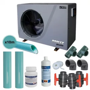 Pack pompe à chaleur piscine Poolex Silverline Fi avec by-pass Ø50 PN10