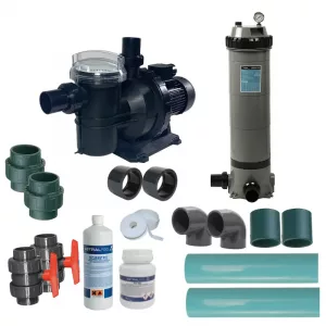 Pack filtration cartouche Poolex 80 m3 Tonicline Netflux