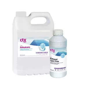 Pack anti-calcaire piscine Essentiel – Anti-calcaire CTX-607 5 L + Gel ligne d’eau CTX-56 Netoline 1 L