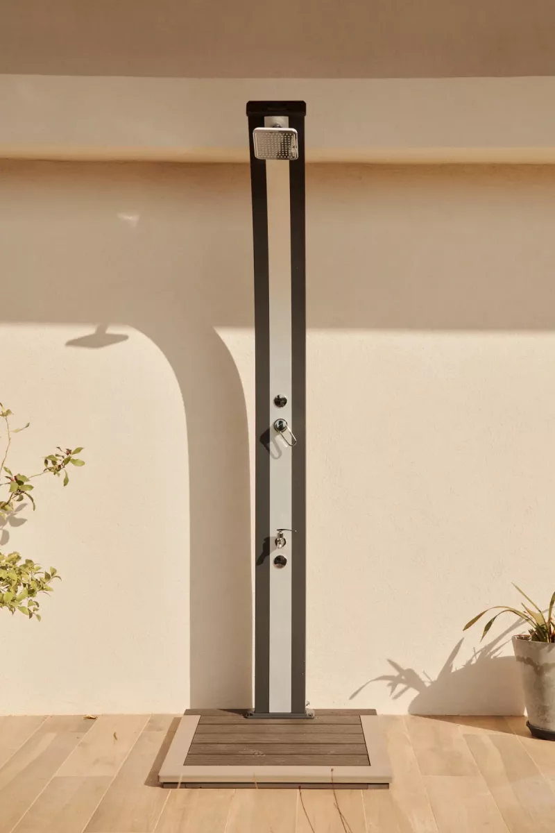 Mitigeur de douche solaire Spring – commande eau chaude/froide (détail chrome)