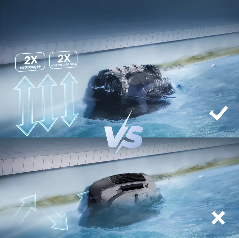 Beatbot AquaSense 2 : double passage sur la ligne d’eau pour un nettoyage plus efficace