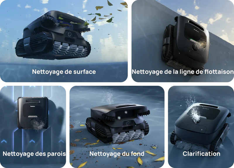AquaSense 2 Ultra : nettoyage adaptatif multi-plateformes, s’adapte aux différentes profondeurs