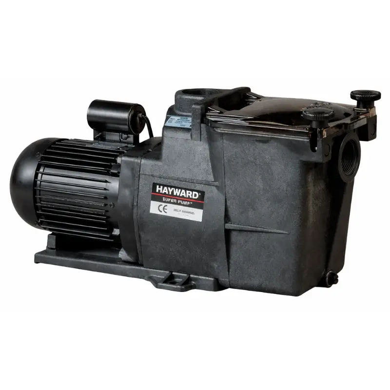 Pompe de filtration piscine Hayward Superpump mono IE2 avec préfiltre et couvercle transparent