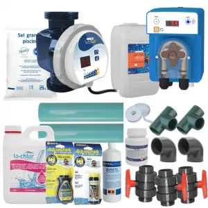 Pack électrolyseur au sel Poolex Turbo Salt 30 à 80 m3 complet