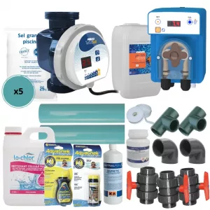 Pack passage au sel piscine 30 m3 complet Poolex Turbo Salt 300