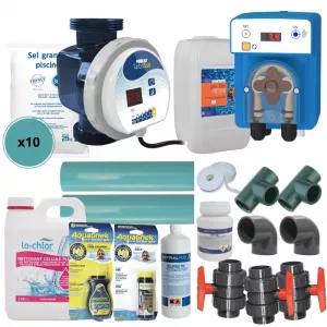 Pack passage au sel piscine 60 m3 complet Poolex Turbo Salt 600