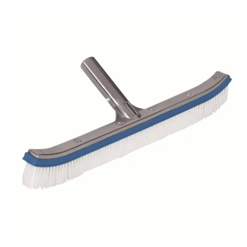 Brosse piscine courbe 450 mm renforcée alu à clip