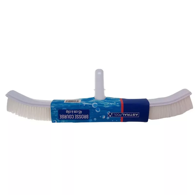 Brosse courbe piscine 450 mm à clip standard T58C/CB/12 vue de face