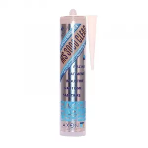 Mastic MS3000 PRO CLEAR transparent Axon pour étanchéité piscine