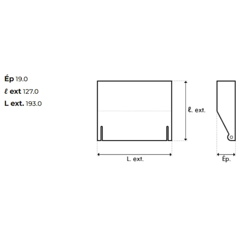 Dimensions Volet skimmer sk Prestige Astral 17,5 L blanc 4402010267