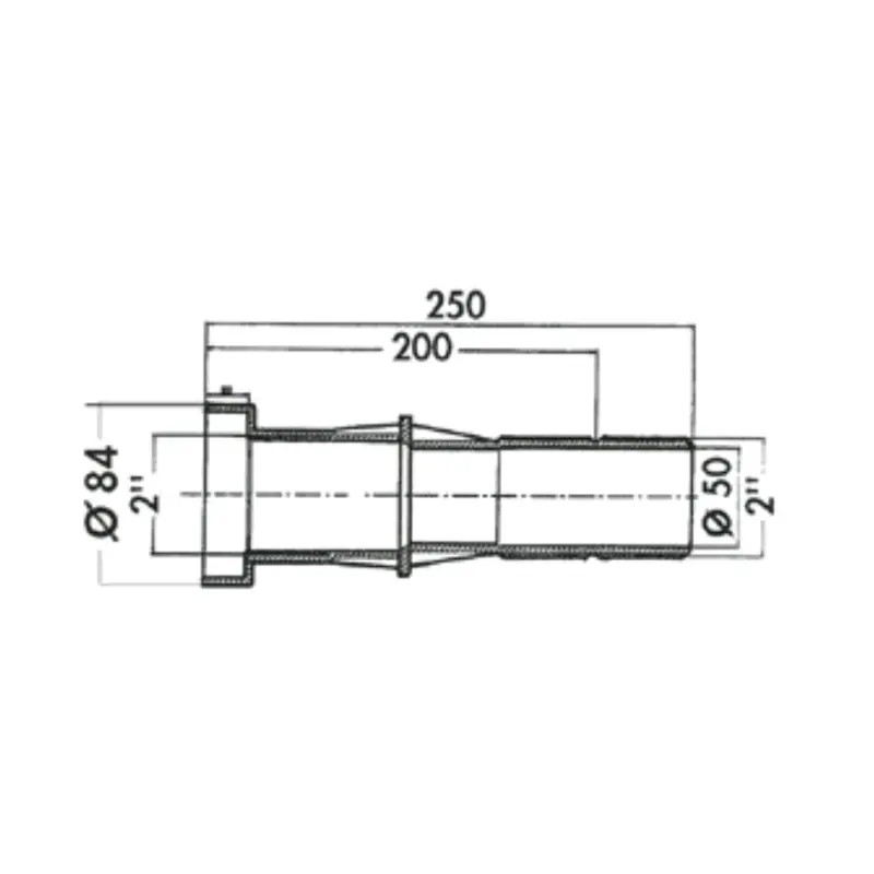 Dimensions traversée de paroi liner Emaux réf 91602501
