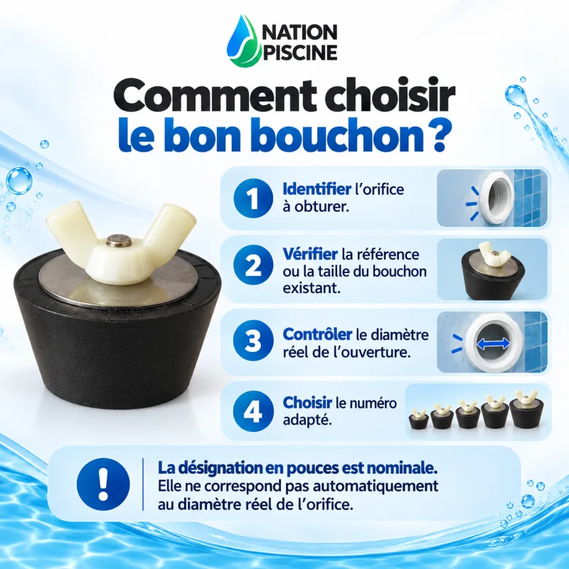 Guide en quatre étapes pour choisir la taille d’un bouchon d’hivernage selon l’orifice à obturer