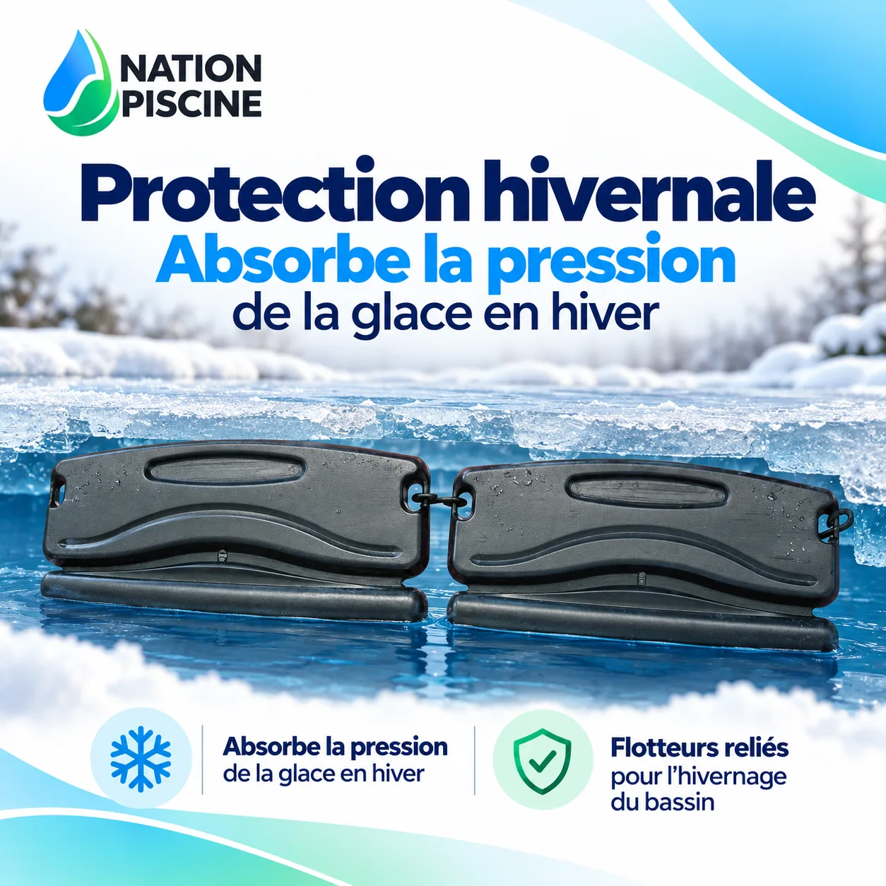 Flotteur d’hivernage piscine lesté pour la protection hivernale du bassin