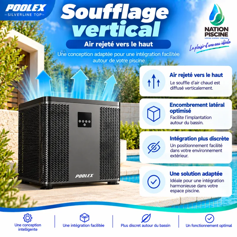Soufflage vertical vers le haut de la Poolex Silverline Top