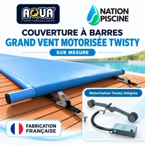 Couverture à barres Grand Vent motorisée Twisty Aquafermetures sur mesure
