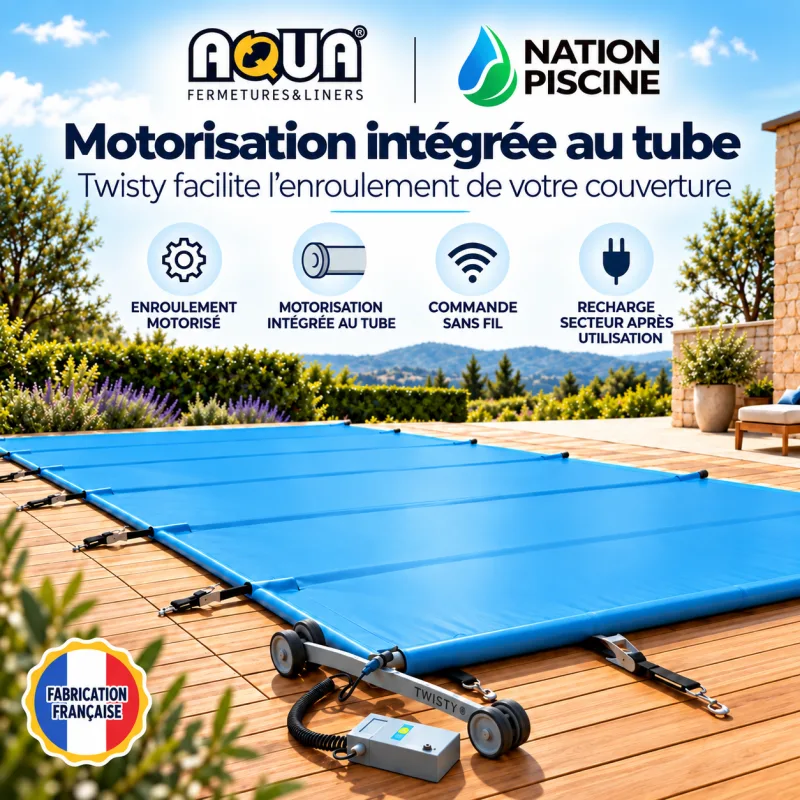 couverture-twisty-motorisation-integree-tube Motorisation Twisty intégrée au tube d’une couverture à barres Aquafermetures