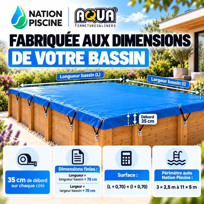 dimensions-bache-hivernage-piscine-bois-hors-sol Dimensions et débord bâche d’hivernage piscine bois hors-sol